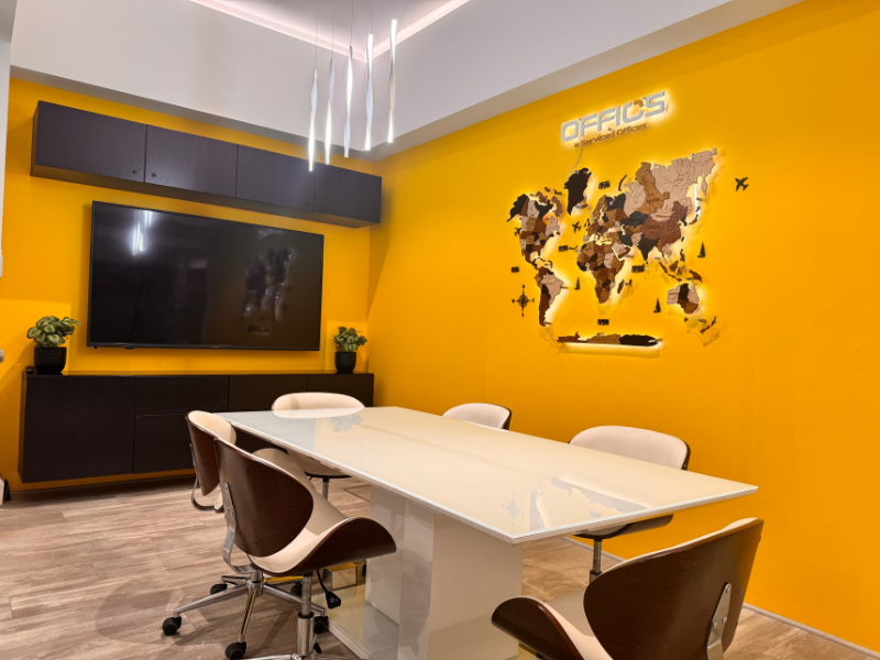 Boardroom desk setup in Victoria Park Perth office space